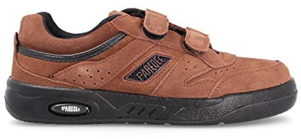 Deportivo trabajo PAREDES, Ecológico velcro serraje marrón SRA