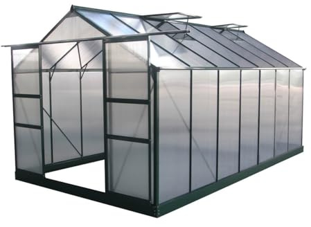 Habitat et Jardin Serra da Giardino in policarbonato Dahlia Verde Abete 13,29 m²