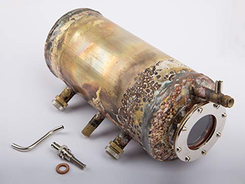 Wilesco 01666 ET - Chaudière avec soupape de sécurité à Ressort avec Verre, Brut, Non nickelé