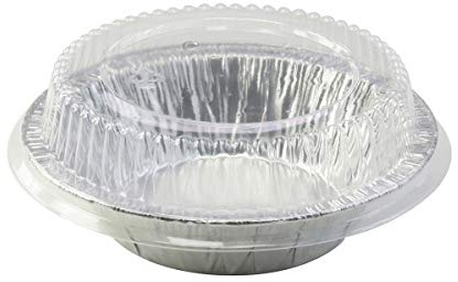 KitchenDance Disposable Aluminum Foil Tart Pan with Lid - 5 Aluminum Foil Individual Pie Pans, Baking Pan Perfect for Pies, Cobblers - 501P, (50)