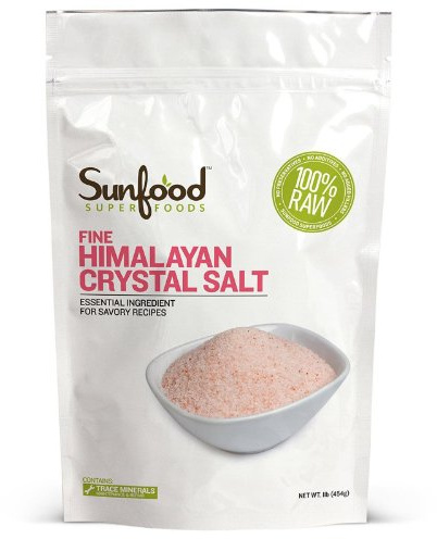 Sunfood Superfoods Himalayan Pink Salt Fine - Real Pure Himalayan Crystal Salt with Mineral for Grinder Refill, Authentic, Vegan, Kosher - 1 lb Bag