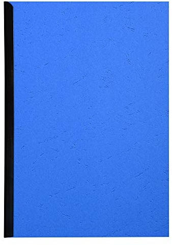 Exacompta - Réf. 2781C - Paquet de 100 plats en carte rigide recyclée grain cuir 270g/m2 pour couvertures Forever - format à classer A4 - certifiés Ange Bleu - couleur bleu