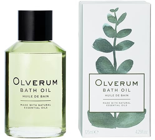 Olverum Bath Oil – Muscle Soothing Bath Oil 125ml – Concentrated Blend of Essential Oils – Relaxing Bath Oils for Women – Relax. Restore. Renew.