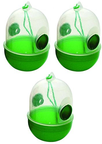 Lot de 3 pièges à guêpes/abeilles/insectes/frelons/mouches Vert