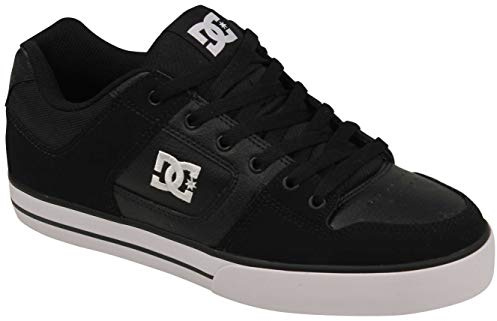 DC Shoes Pure, Scarpe da Skateboard Uomo, Nero Bianco E Nero, 44 EU