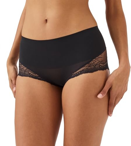 SPANX SPANXsmooth Undie-tectable Lace Hi-Hipster - Comfortable Core Control - Lace Shapewear - No Visible Panty Lines - Very Black - Medium