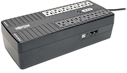Eaton Tripp Lite Series INTERNET750U Small UPS Battery Backup & Surge Protector, 750VA / 450W, 12 Outlets, Computer Uninterruptible Power Supply Units for PC, 3-Year Warranty & $100,000 Insurance