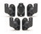 TechSol 5 Pack Schwarze Universal-Wandhalterungen für Lautsprecher