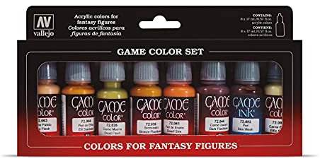 Vallejo (Spiel Farbe Hauttöne geeignet Farbe Set – farbig sortiert (8 Stück)