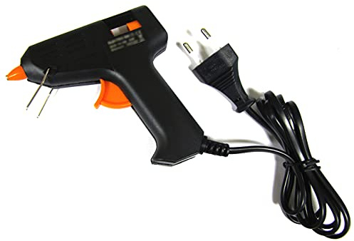 BeMatik - Pistola de pegamento caliente 20 W con 3 barras de silicona de 8 mm