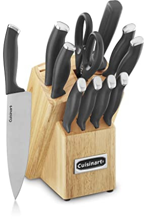 Cuisinart C77SSB-12P Color Pro Collection 12 Piece Knife Block Set, Black
