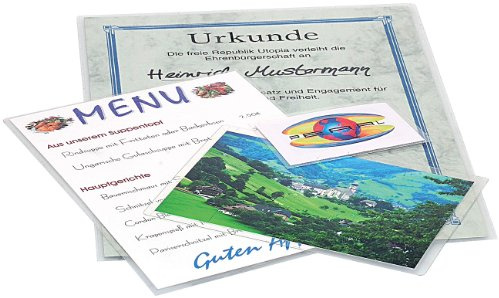 General Office Hochglanz Laminierfolie: 20 Kalt-Laminiertaschen für Dokumente in Format DIN A4 (Selbsthaftende Laminierfolien, wasserfeste Laminierfolien, Papier)