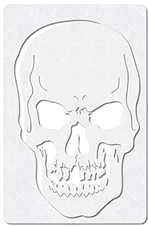 Herterich Products | Profi Airbrush Schablone | Schädel Totenköpfe Skull's Stencil Vorlage | Tattoo und Graffiti Schablone | Hochwertige Mylarfolie | Lösemittelbeständig