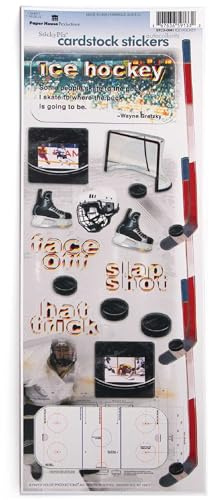 Paper House Productions Cardstock Sticker Sheet for Crafts, Scrapbooking & Collecting - Live for Hockey