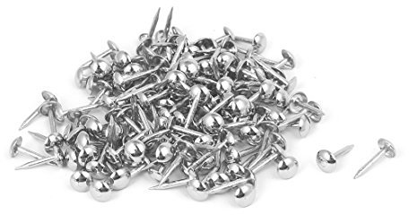 sourcing map Clou Tapissier 6mm x 14mm Clou Ameublement Meuble Punaise Argenté 150pcs