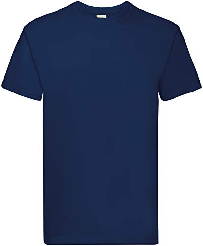 Fruit of the Loom Super Premium Short Sleeve Crew Neck T-Shirt Navy 2XL