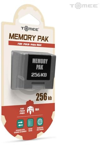 Tomee 256KB Memory Pak for Nintendo 64 – N64 Memory Card, Controller Pak, Retro Gaming Accessory for Game Saves and Storage