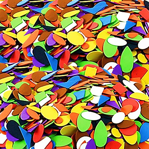 Craft Foam Self Adhesive 200 pcs Assorted Colours and Shapes by Amazing Arts and Crafts