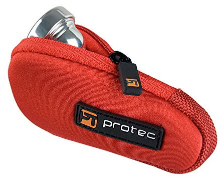 ProTec N203RX Mundstücktasche, für Trompetenmundstücke, Neopren-Design, Rot