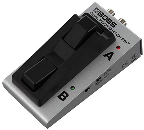 BOSS FS-7 Compact Dual Footswitch for Momentary and ON/OFF control of your Musical Instrument FX & More | Switch Functions with your Foot | Compatible with Guitar | Keyboard | BOSS/Roland Amps & More