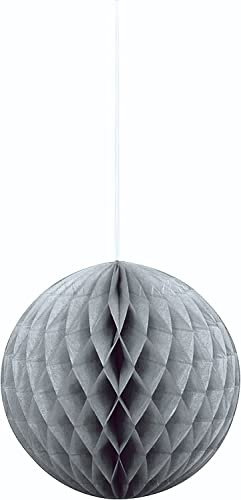 Unique Party 63224 - Boule Alvéolé en Papier de Soie Argenté (20 cm)