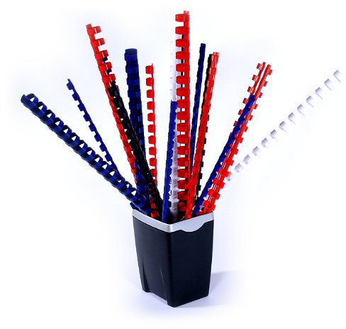 Plastik-Binderücken 21 Ringe 8 mm - schwarz