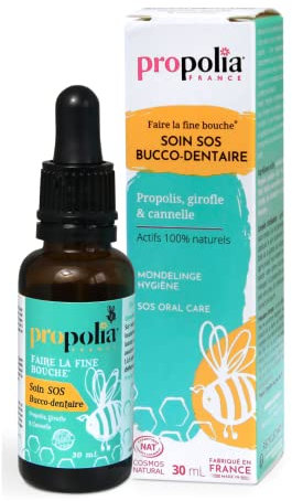 PROPOLIA - Soin SOS Bucco-Dentaire - Assainit et apaise gencives et sphère buccale - Propolis, Miel, Cannelle & Girofle - 100% naturel - Fabriqué en France - 30 ml
