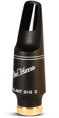 Theo Wanne Slant Sig 2 Tenor Saxophone Mouthpiece with Ultimate Vintage Style Hard Rubber, Large Chamber & Roll Over Baffle for Expressive Projection, Classic & Warm Vintage Sound - Size 7* (.105)