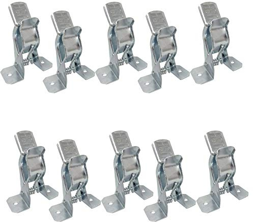 Bulldog Clamp (10 Pack) Spring Grip Garage Closet Wall Organizer for Brooms, Mops, Rakes, Etc.