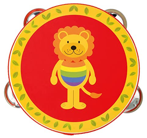 Orange Tree Toys- Lion Tambourine Tamburello Leone, Colore Multicolore, RY915S1584