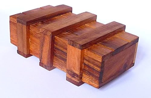 Logica Juegos Art. Doble Caja De Pandora - Caja Secreta - Rompecabezas De Madera- Dificultad 3/6 Difícil - Colección Leonardo da Vinci