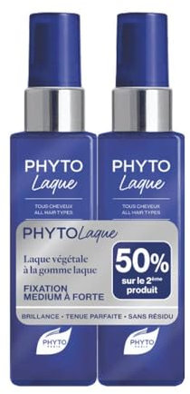 Phyto Phytolaque Laque Végétale à la Gomme Laque Fixation Médium à Forte Lot de 2 x 100 ml