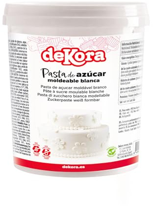 Dekora - Cobertura para Tartas de Pasta de Modelar Fondant - 1 kg
