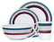 Leisurewize LWACC380 Melamine 16 Pcs Dinner Set - Plates, Bowls, Mugs, Side Plates - Honeycomb Art, Heat Resistant, Dishwasher Safe Portable Dinnerware