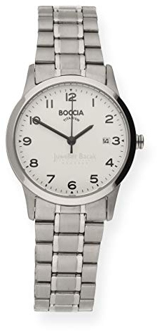 Boccia Damen Analog Quarz Uhr mit Titan Armband 3302-01