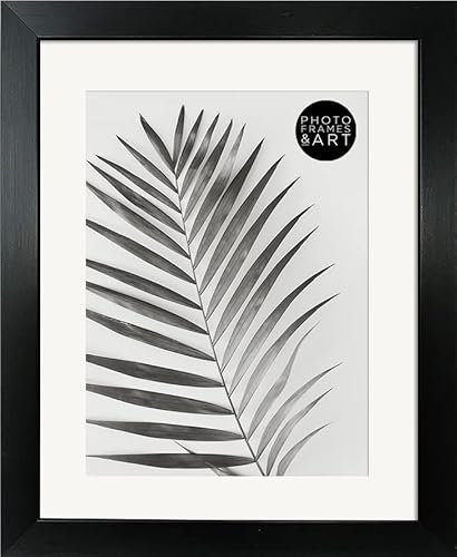 pf+a REAL GLASS 10x8 For 8x6 Photo Frame - Premium Oxford Black Picture Frame - 8x10 Photo Frame - 8x6 With Mount - Wall and Tabletop Display