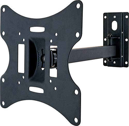 SCHWAIGER LWH040 011 TV-Wandhalterung für Flachbildschirme mit 58-107 cm (23-42 Zoll), Halterung für LED 4K OLED, schwenkbar mit 2 Gelenken, max. Belastung 30 kg, schwarz