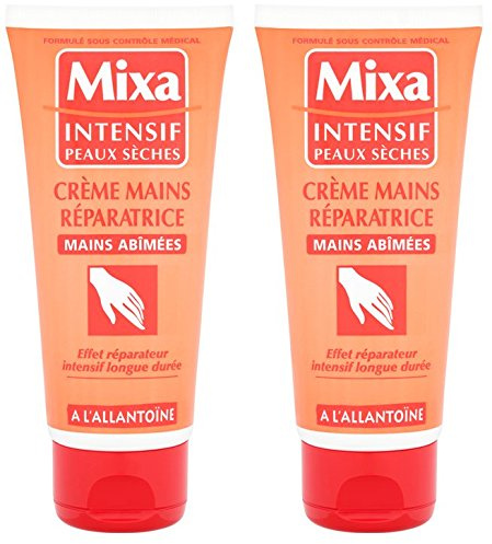 Mixa Intensif Peaux Sèches - Crème Mains Réparatrice Mains Abîmées à l'Allantoïne - 100 ml - Lot de 2