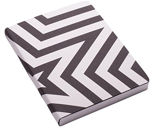 nuuna Design Notizbuch Graphic L - Super Star - Bonded Leather, Softcover, Punktraster, DIN A5, schwarz