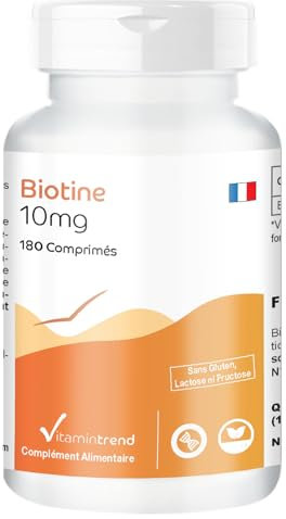 Biotin 10mg - 180 vegane Tabletten ! 6-MONATS-VORRAT ! Hochdosiert | Vitamintrend®