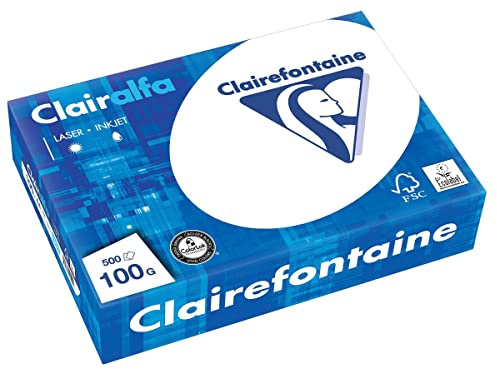 Clairefontaine 1950C - Clairalfa - set med 500 pappersark - A4-100 g - vit