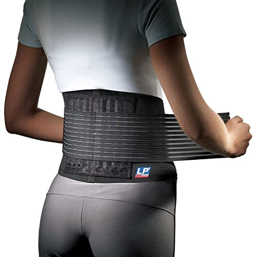 LP SUPPORT 919 Rückenbandage mit Stabilisierungsstäben - Rückenschutz - unisex, Größe:S/M, Farbe:schwarz