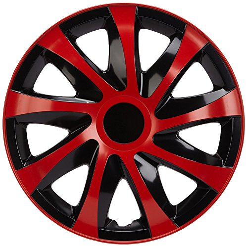 NRM KO240 Radzierblende Draco CS, Schwarz/Rot, 16 Zoll, 4er Set