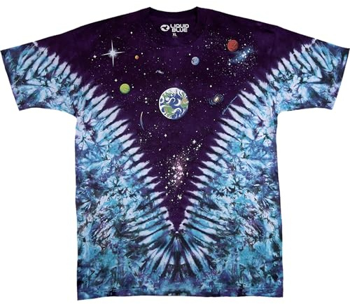Liquid Blue mens Space Top T-shirt T Shirt, Tie Dye, XX-Large US
