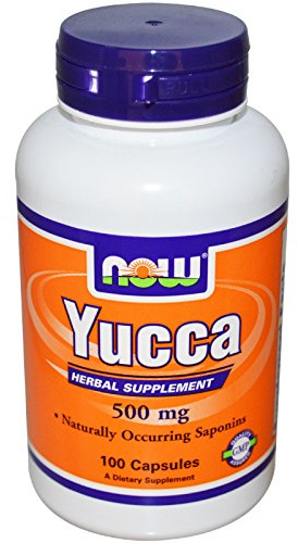 NOW Foods Yucca, 500 mg, 100 Caps (Pack of 6)