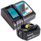 Makita DC 18 RC Akku Schnell-Ladegerät + Makita BL 1850 - 18 V 5,0 Ah Li-Ion Akku