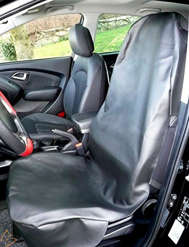 Preiswert & Gut Autositzschoner Vordersitz universal, robuster Schonbezug aus Kunstleder für Werkstatt und Handwerker, wasserabweisend und ölbeständig