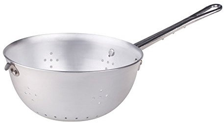 Pentole Agnelli Family Cooking Alluminio Colapasta con Manico e Gancio, Argento, 20 cm