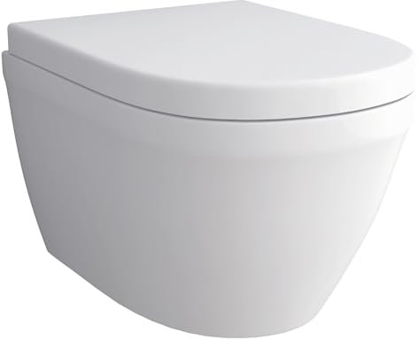 Alpenberger Hänge WC mit Bidet Funktion | Dusch WC Spülrandlos mit Nano | Toilette mit Po Dusche | Toilettendeckel mit Absenkautomatik Softclose | WC Set Passend zu Geberit