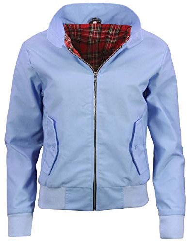 G5 APPAREL Ladies Classic Vintage Scooter Harrington Bomber Jacket | Tartan Lined | Biker